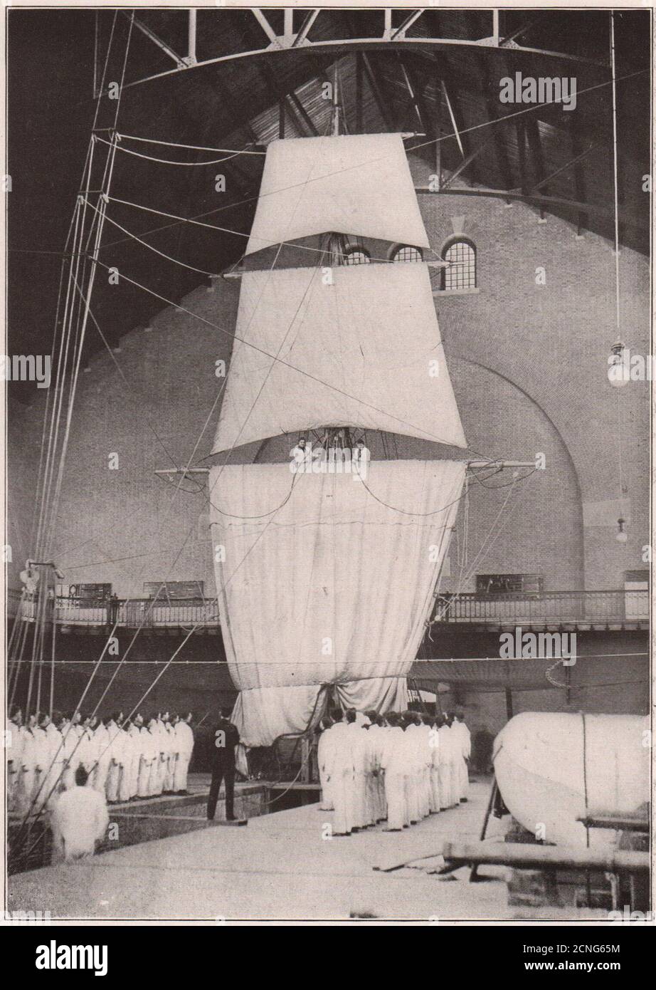 Annapolis US Naval Academy : entraînement en salle. Manutention D'UN navire à grande capacité 2 1903 Banque D'Images