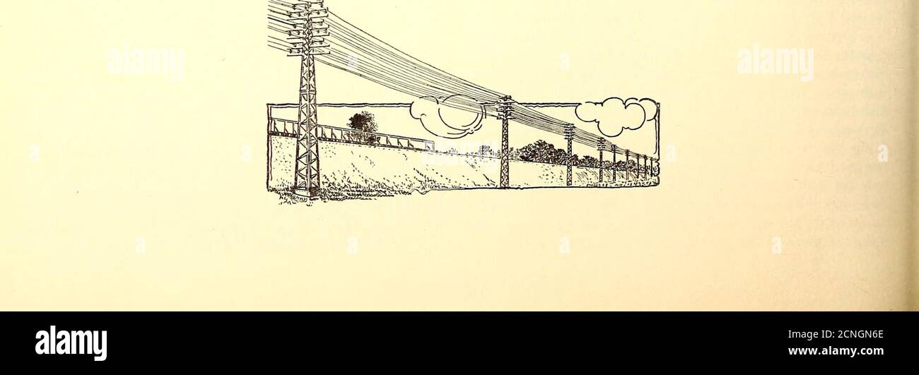 . Le journal de chemin de fer de rue . il la sous-gare dans la maison électrique est habituellement opérateen continu et le courant est conservé sur le troisième rail vingt-quatre heures. CHARIOT ET CONSTRUCTION AÉRIENNE les patrouilleurs sur les sections équipées de chariot keeprecord de toutes les réparations et les défauts de la même manière que le troisième-rail-patrouilleurs et envoyer des rapports au contremaître, qui fait des rapports de sortie résumant tous les problèmes, qu'il envoie à l'officede l'électricien assistant. Ces rapports sont résumés pour le mois sur des blancs spéciaux. Un bagagecar monté comme voiture de réparation ou tour est utilisé pour faire la réparation Banque D'Images