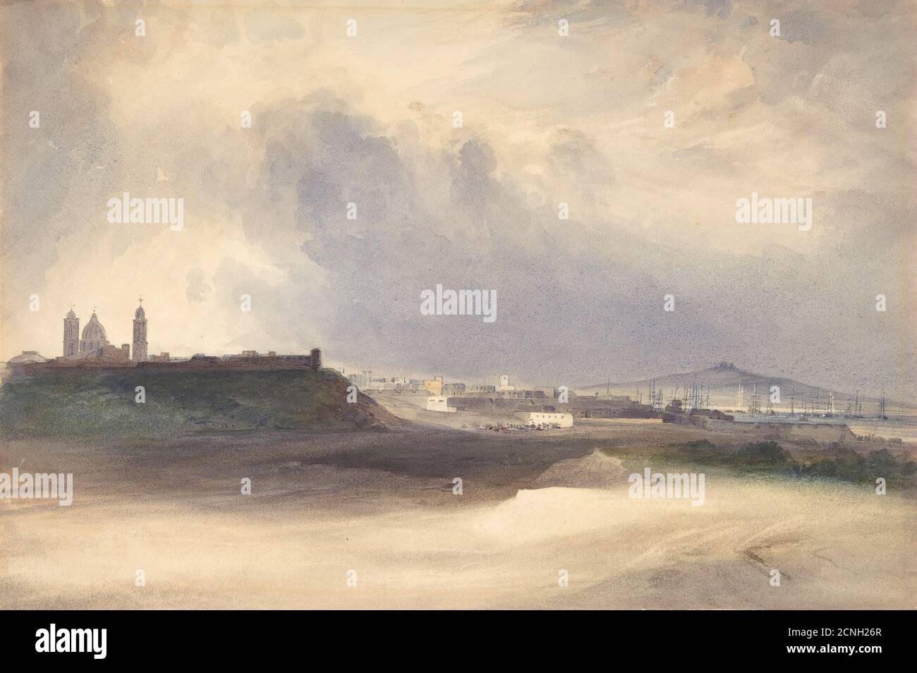 Approche de Montevideo, Uruguay, 1832. Banque D'Images