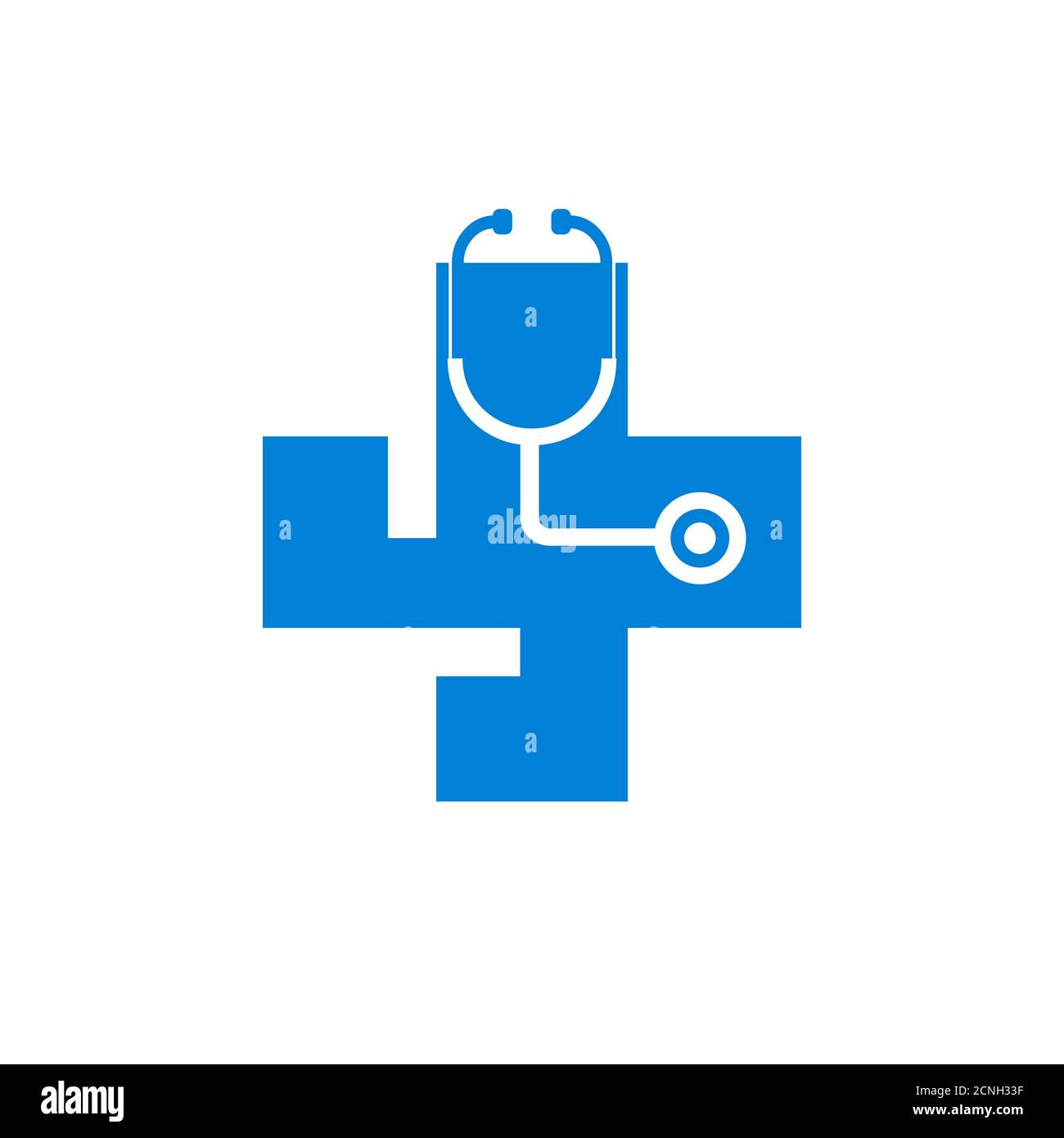 Logo vecteur d'illustration médecin plus. Banque D'Images