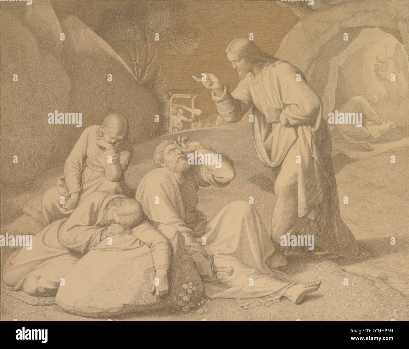 Christ dans le jardin de Gethsemane, 1848. Banque D'Images