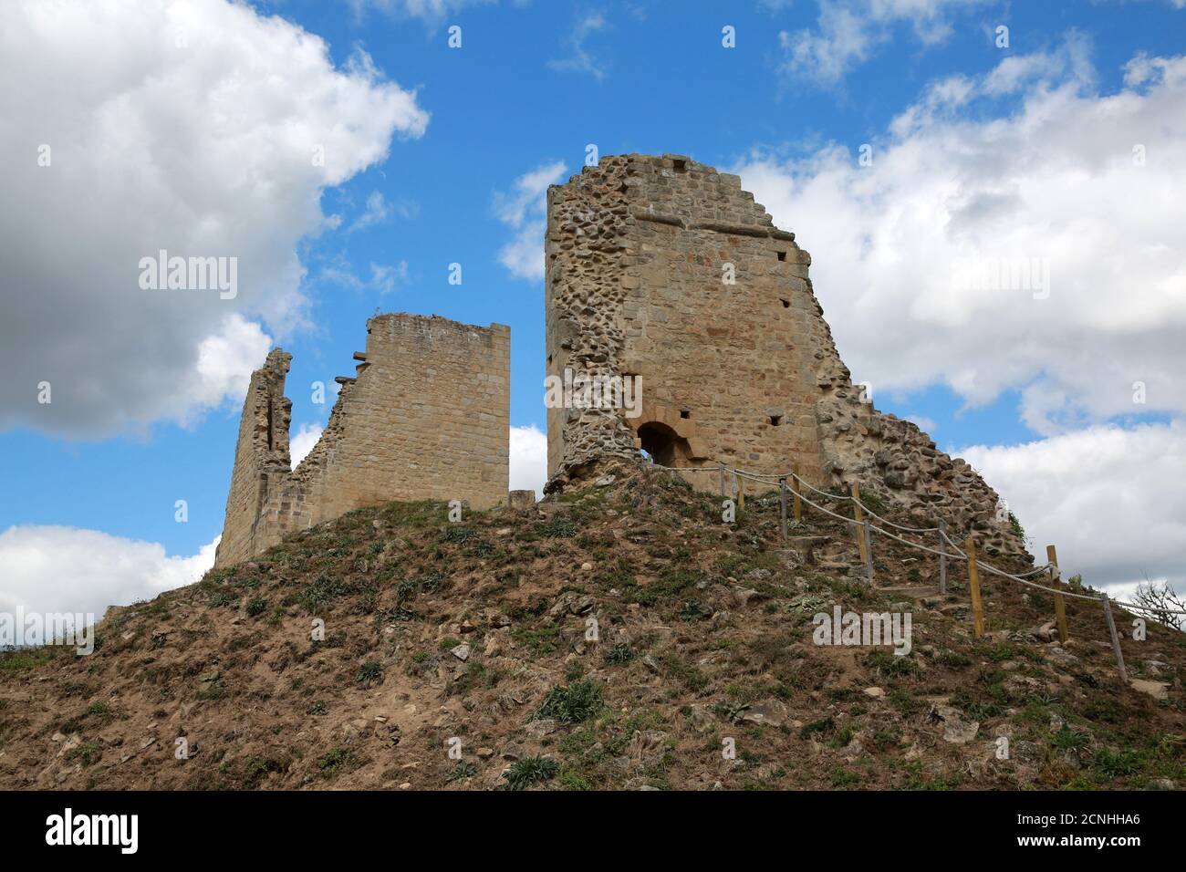 Château de Crozant, Vallée de la Sedelle, Crozant, Creuse, France Centrale, Europe Banque D'Images