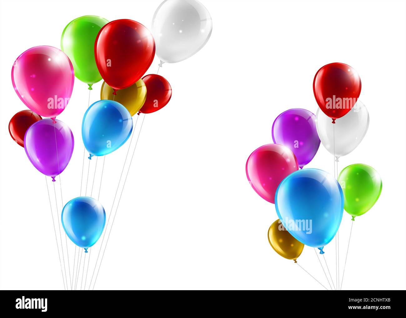 Ballons colorés Banque D'Images