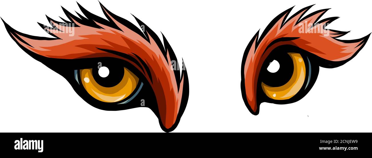 Illustration du vecteur de l'œil d'animal sur fond blanc Illustration de Vecteur