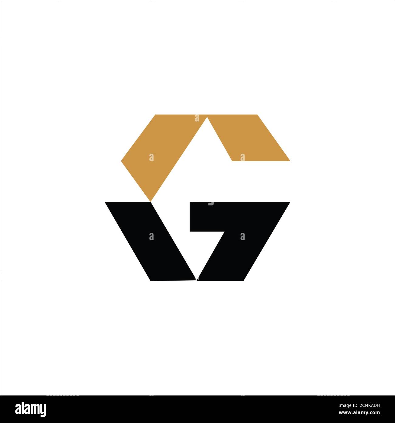 Modèle de dessin vectoriel de logo vg ou gv de la lettre initiale Illustration de Vecteur