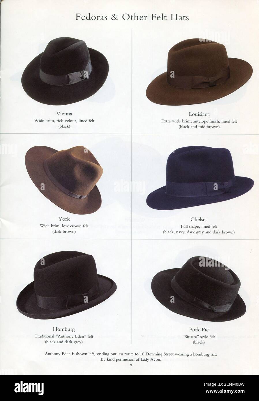 The Inside of UK catalogue « James Lock & Co », octobre 2007. Banque D'Images