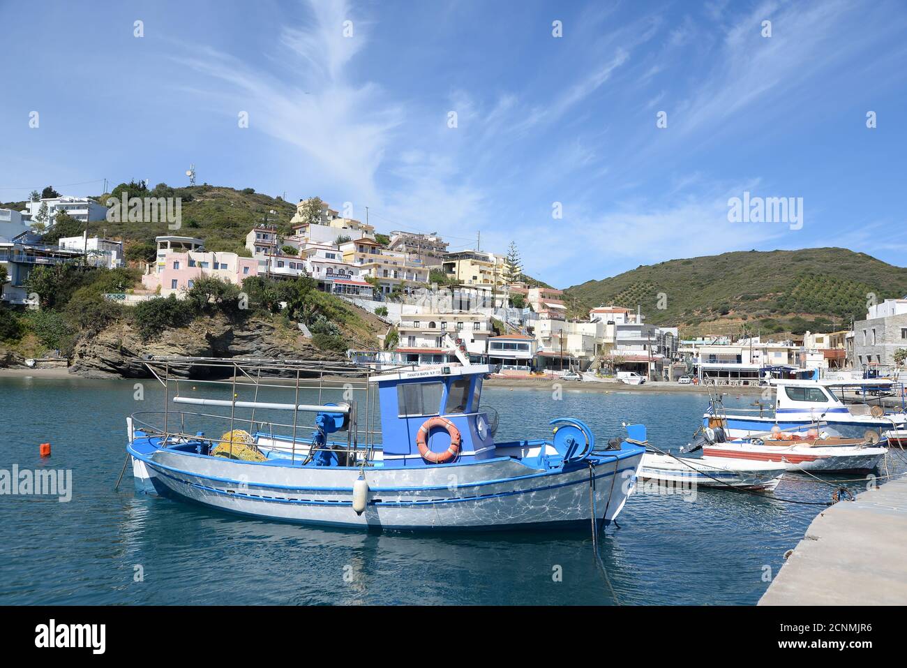 Port de pêche à Bali, Crète Photo Stock - Alamy