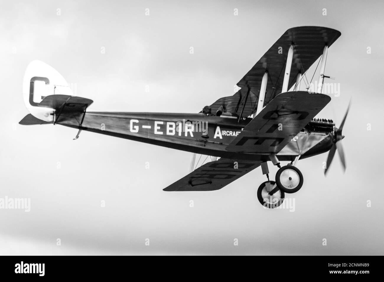 Un biplan britannique de handley page Banque d'images noir et blanc - Alamy