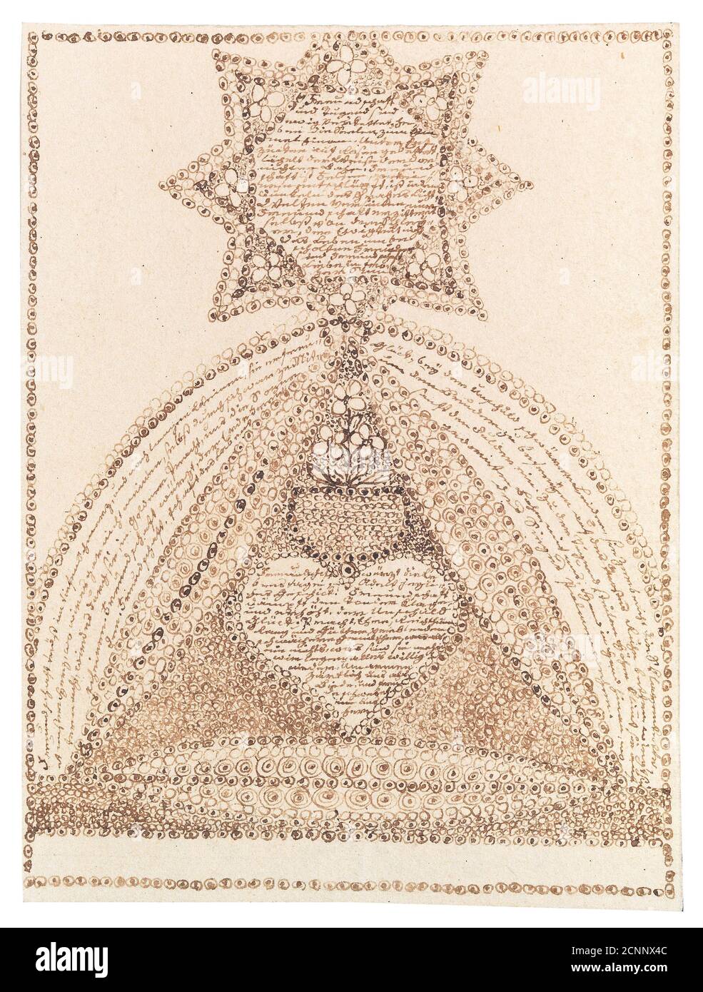 Carte de vœux, vers 1820. Collection privée. Banque D'Images