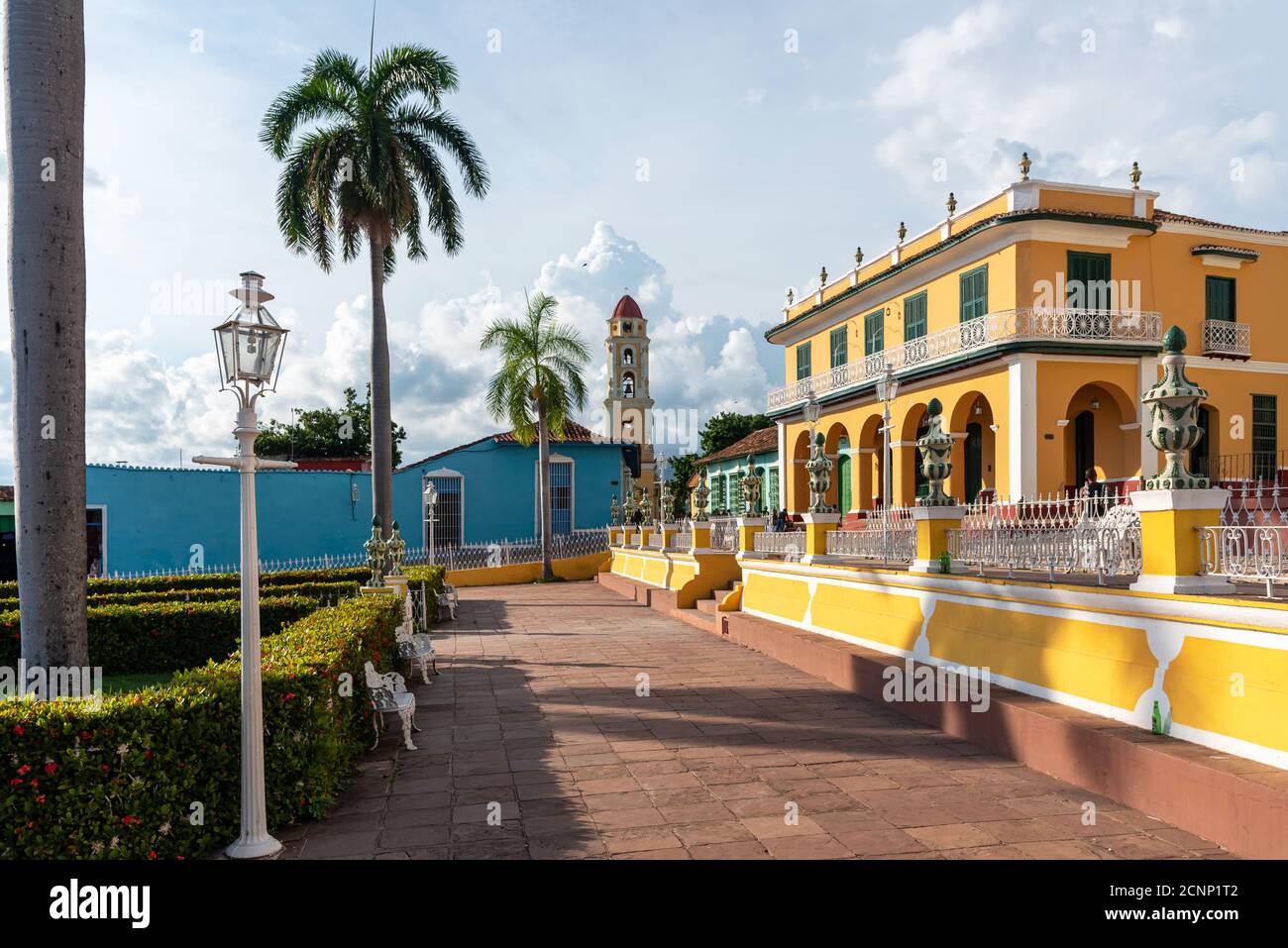 24 août 2019 : la place principale, appelée « Plaza Mayor » dans la ville de Trinidad. Trinité-et-Cuba Banque D'Images