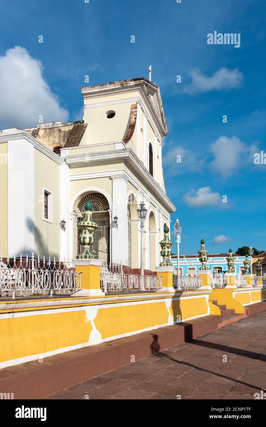 24 août 2019 : la place principale, appelée « Plaza Mayor » dans la ville de Trinidad. Trinité-et-Cuba Banque D'Images