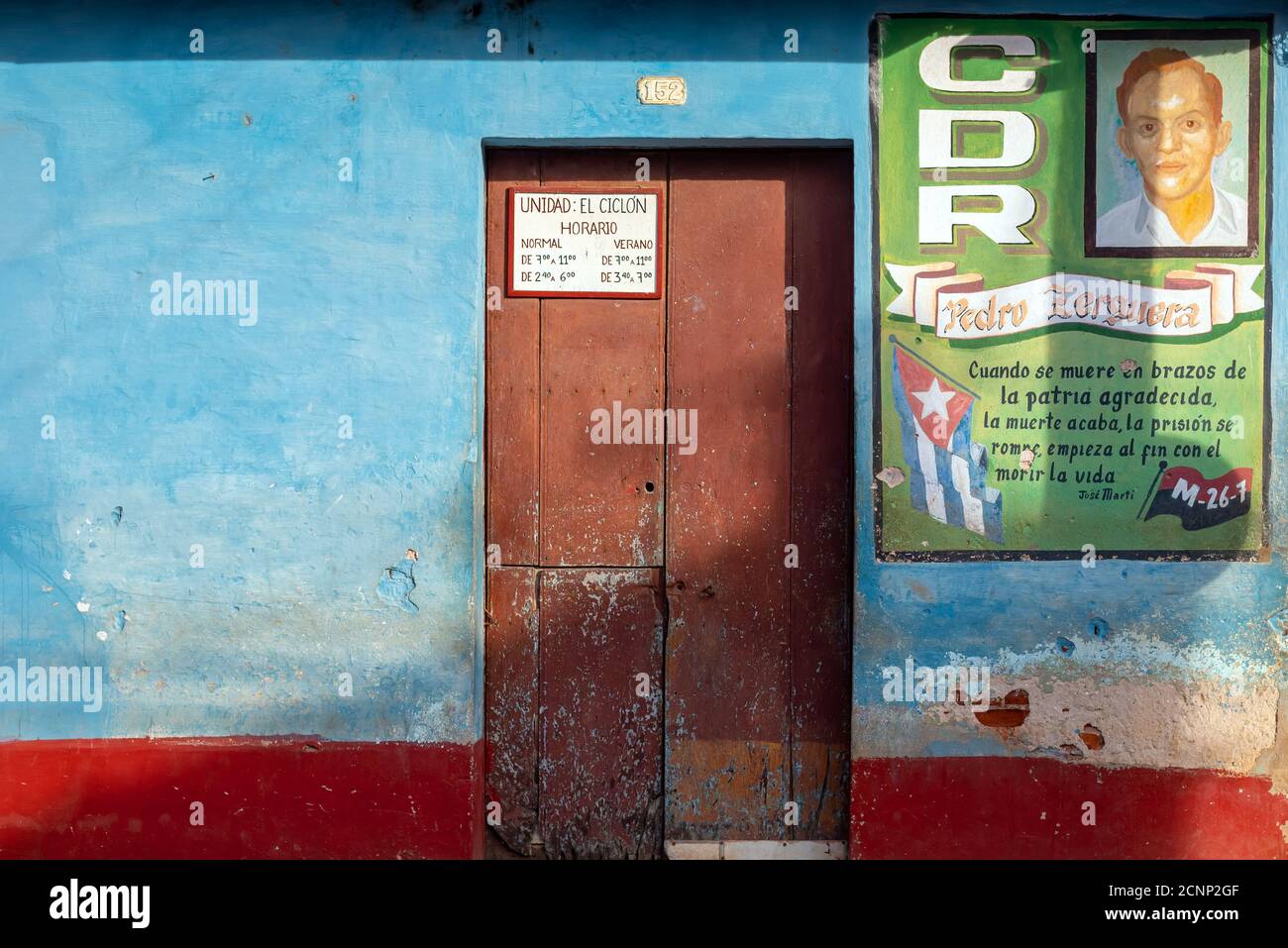 24 août 2019 : un CDR (Comités pour la défense de la Révolution) à Trinidad. Trinité-et-Cuba Banque D'Images