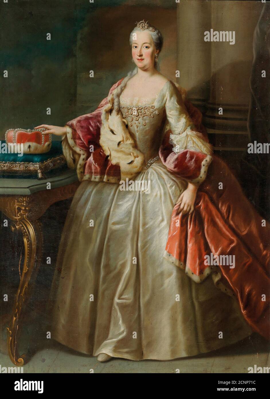 Portrait de Maria Anna de Pfalz-Sulzbach (1722-1790), princesse de Bavière. Collection privée. Banque D'Images