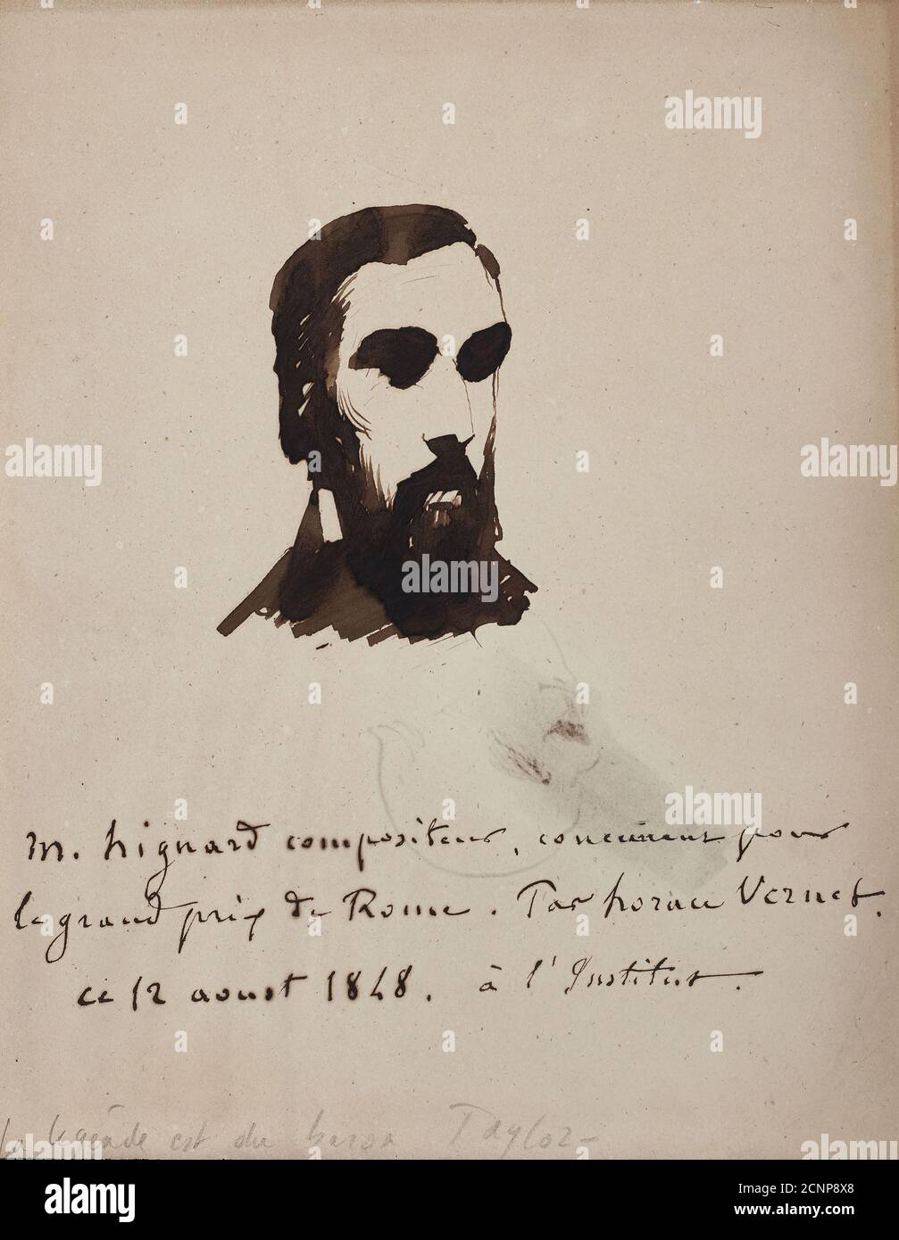 Portrait du compositeur Aristide Hignard (1822-1898), 1848. Collection privée. Banque D'Images