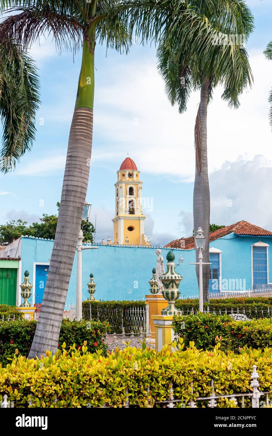 25 août 2019 : la place principale, appelée « Plaza Mayor » dans la ville de Trinidad. Trinité-et-Cuba Banque D'Images