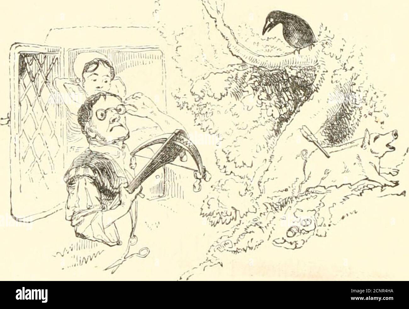 . Les comptines de l'Angleterre . SG. 115 John Cook monta sur la colline de Shuters; lui, Hw, hum!sa jument tomba, et elle fit sa volonté; lui, hum, hum ! La bride et la selle ont été posées sur l'étagère; lui, la patte, le hum ! Si vous voulez plus vous pouvez le chanter votre-soi ; il, Hw, hum ! CLXXVI. Une CHARRION était assise sur un chêne, Pol de riddle, lol de riddle, hi ding do, regardant une forme sur mesure son manteau; Sing heigh ho, la charrion corbeau, FOL de riddle, lol de riddle, hi ding do. Femme, apportez-moi mon vieux nœud coulant, FOL de riddle, lol de riddle, hi ding do, que je peux tirer sur la carrion de son;Sing heigh ho, la carrion cr Banque D'Images