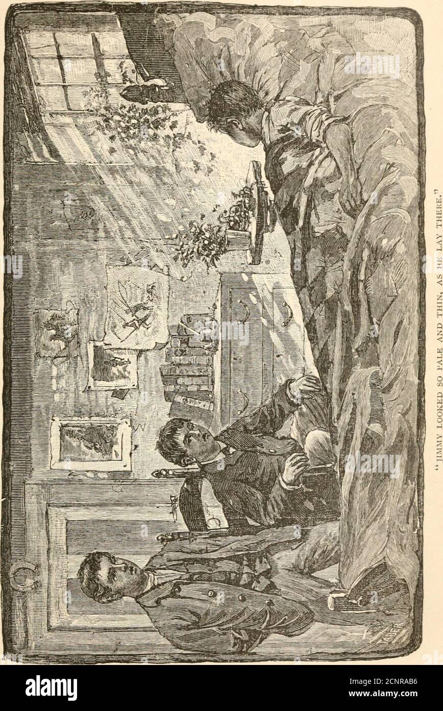 . Phaeton Rogers; un roman de la vie de garçon . boyat à l'époque, et bien sûr un garçon, qui seulement knovs whatsqui lui plaît, ne peut pas être attendu à savoir ce qui est articticand devrait lui plaire. Mais certains d'entre eux semblaient très merveilleux, surtout un qui a illustré les pêcheurs TheUnchanceux. Il wras au point où Joe andIsaac essayaient de prendre un tour derrière un omnibus.non seulement les héros eux-mêmes semblent complètement fatigués par la longue journée de pêche infructueuse, Mais le chien avait l'air fatigué, les chevaux de bus étaient apparemment fatigués, le chauffeur wras fatigué, le garçon qui a appelé Whip derrière ! était fatigué, ev Banque D'Images