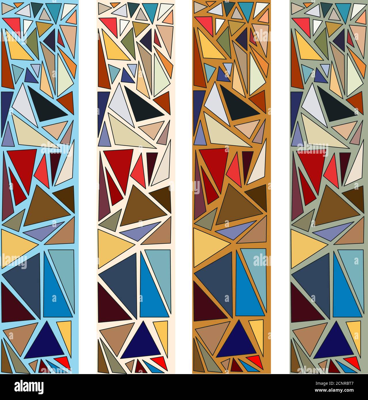 Motif rectangle en mosaïque. Isolé sur fond blanc. Modèle pour bordure, design intérieur. Image pour signet. Conception de la porte de l'écran Illustration de Vecteur