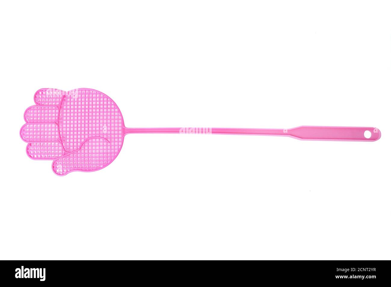 Dispositif de flapper de mouches et de insectes sur fond blanc Banque D'Images