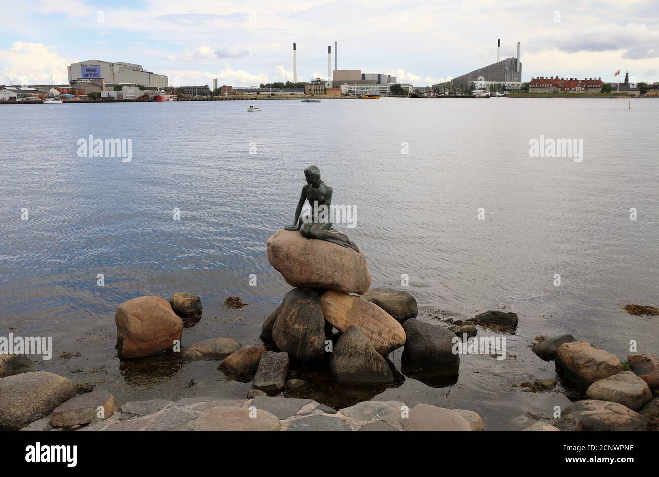 La statue de la Petite Sirène à Copenhague Banque D'Images