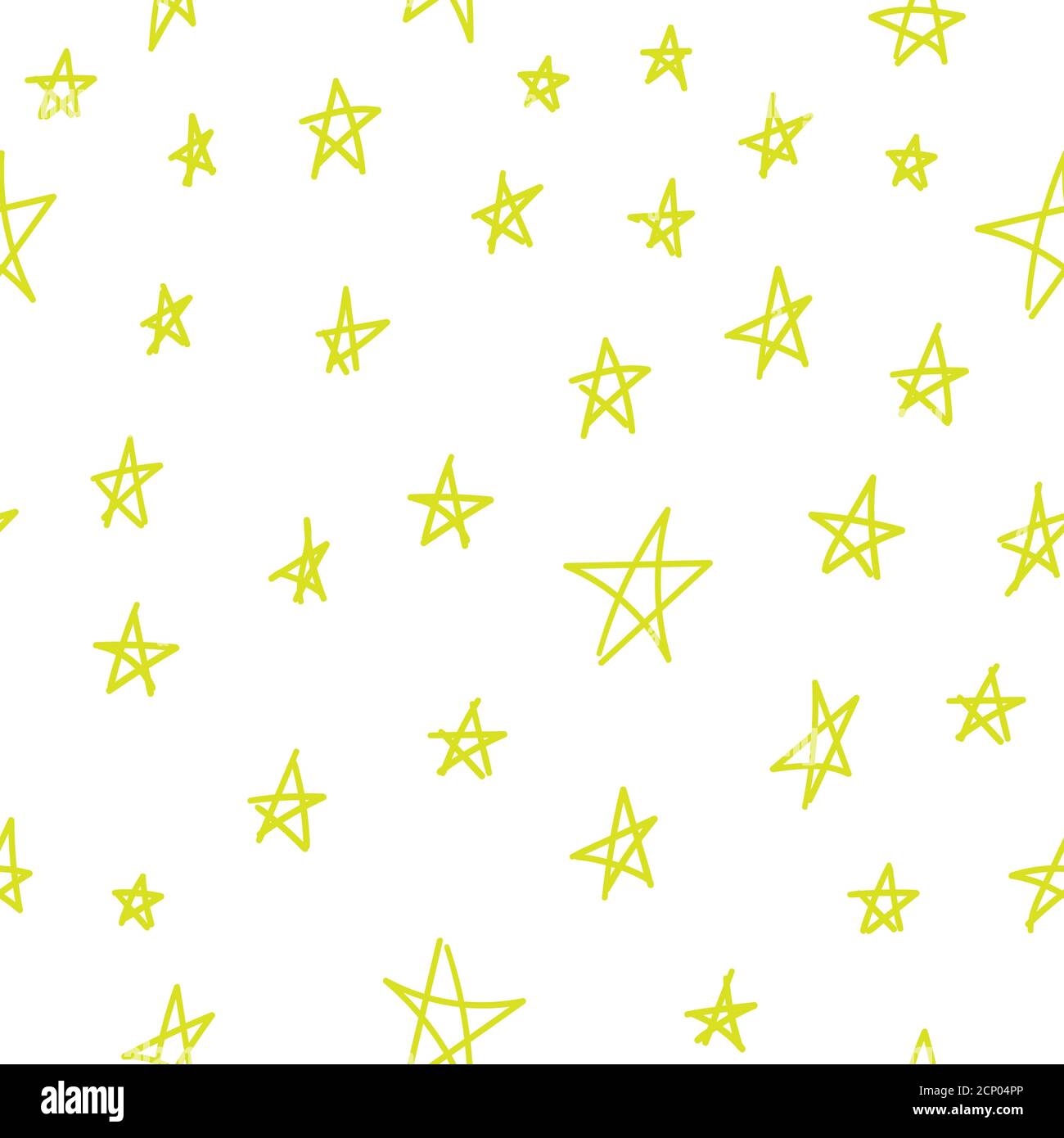 étoiles jaunes sur fond blanc vectoriel sans couture Illustration de Vecteur