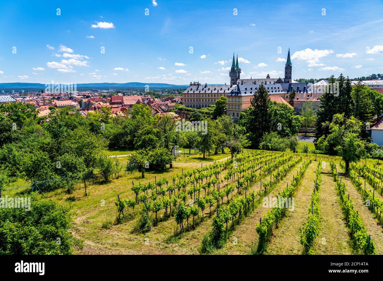 Vue sur Bamberg et la cathédrale, Bavière, Allemagne Banque D'Images