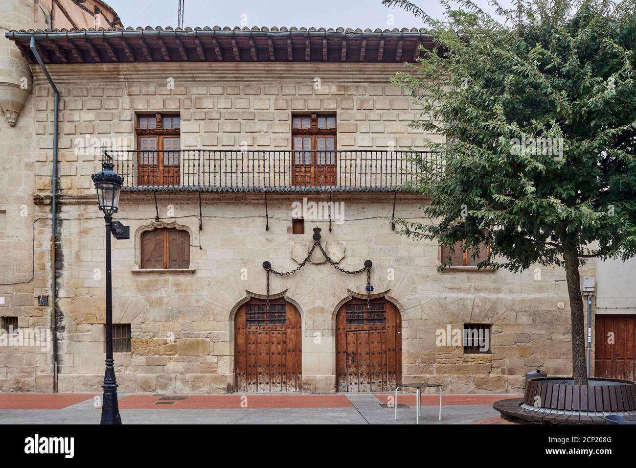 Casa de las Cadenas du XVIe siècle accordée par Fernando VII pour avoir séjourné dans le bâtiment à Miranda de Ebro, Burgos, Castille et Leon, Espagne, Banque D'Images