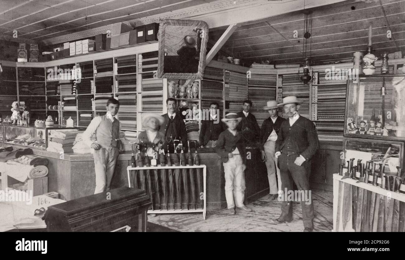 Magasin de marchandises sèches à San Jose, Costa Rica, vers 1895 Banque D'Images