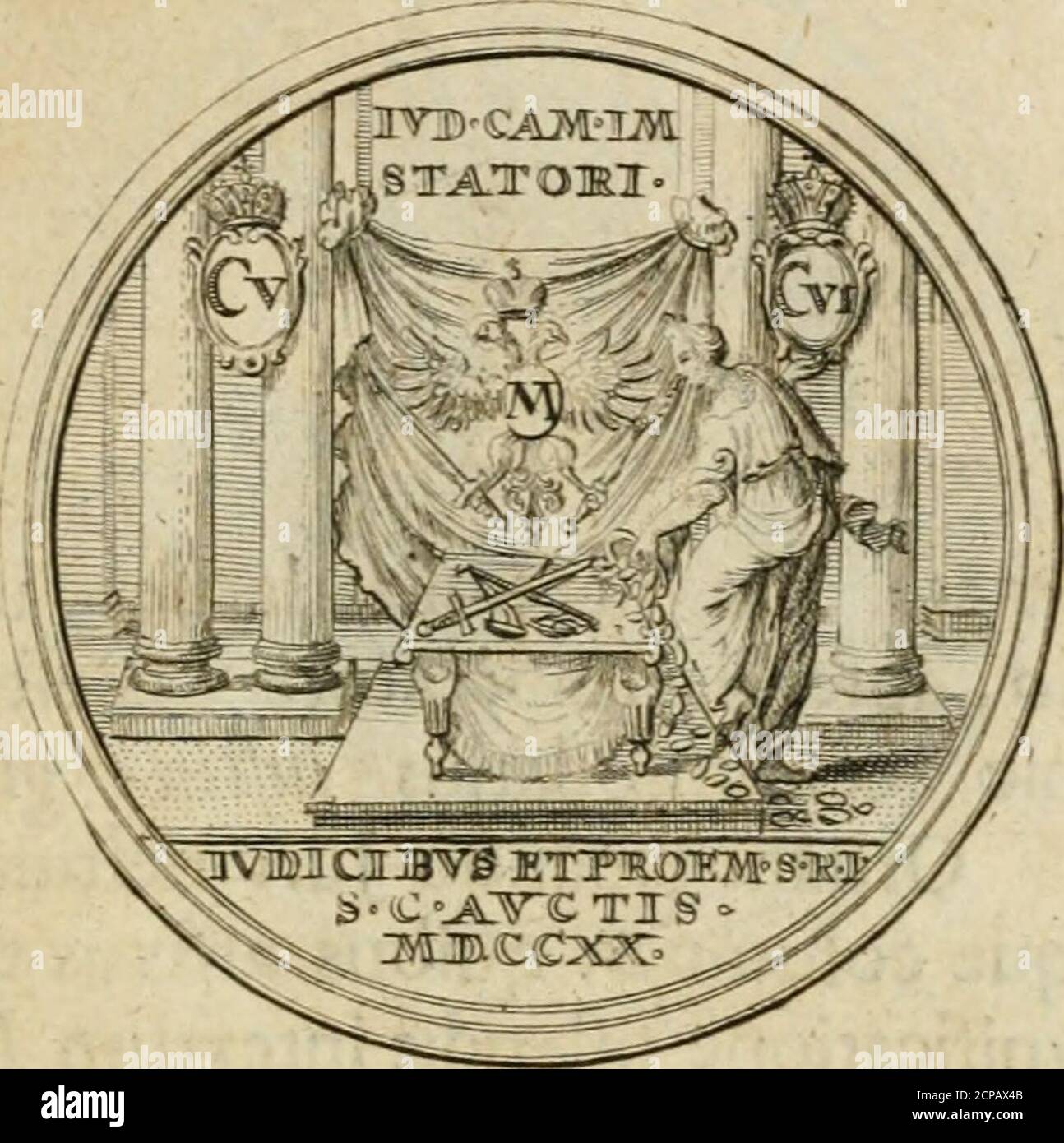. Caroli Gustavi Heraei sacrae caes., majest., conciliarii, et rei antiquae, nec non feriundis numismatibus praefecti, Inscriptiones et symbola varii argumenti . tise dcberi fignificet, brachium fulcie fcuco, armaca? Qui-j dem pocencia; figno ; nourri cali, quod nifi necefiario bello ai Saliis non erat movendum, quodque de coclo pupublica? fa-j luti demillum incer prifca felicicacis omina compucabatur:j mmirum Ancili 9 ca , qua in anciquis numis apparrec, for-i ma. Ad fingularius denocandos IV. Fcederis Socios, fcu-; TI fundum decuflacim inccrfcälIV juncla? extra ? argnac». Infcriptio: PRO PVBLIO Banque D'Images