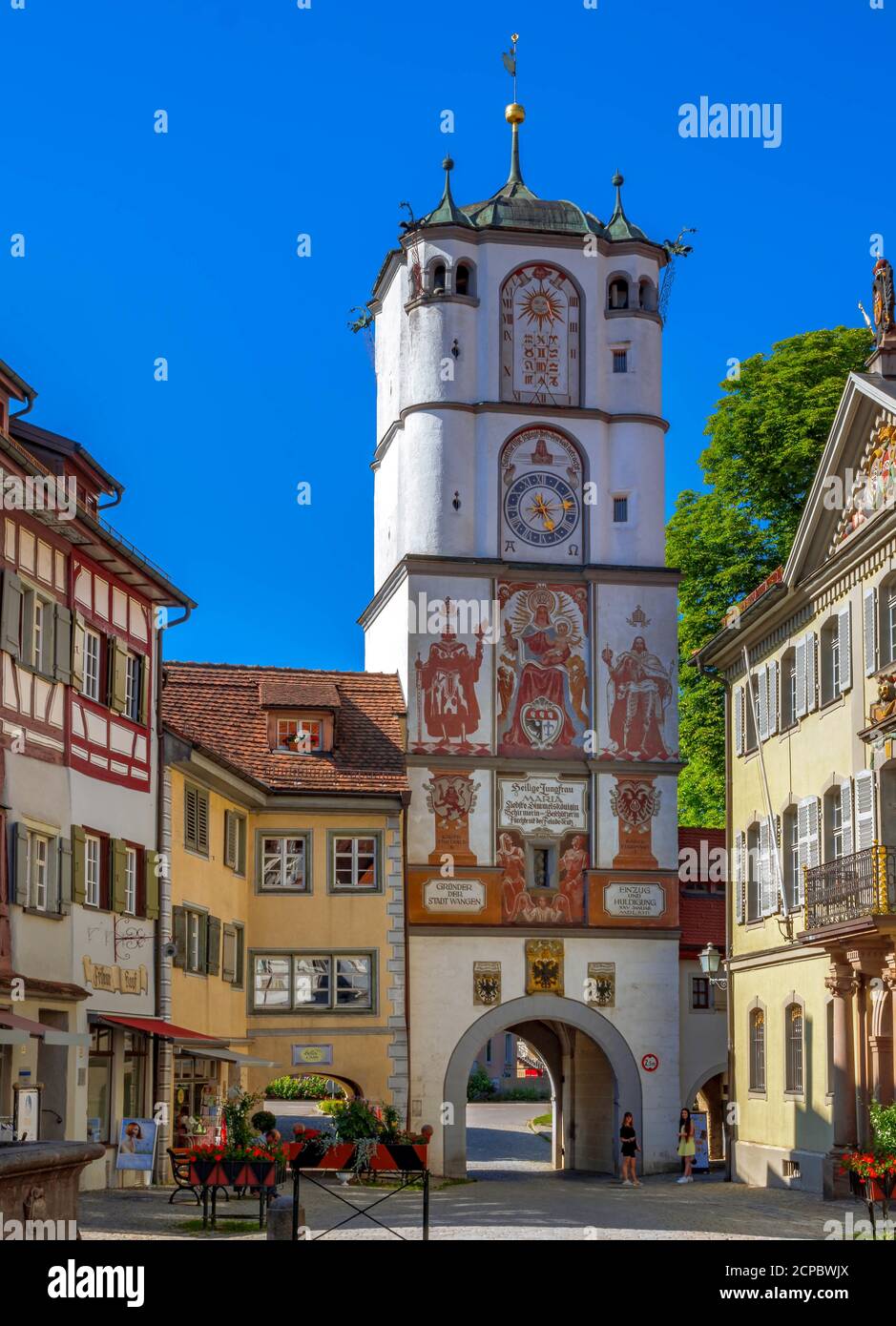 Ravensburger Tor ou Frauentor, Wangen im Allgäu, Westallgäu, Allgäu, Swabia, Bade-Wurtemberg, Allemagne, Europe Banque D'Images