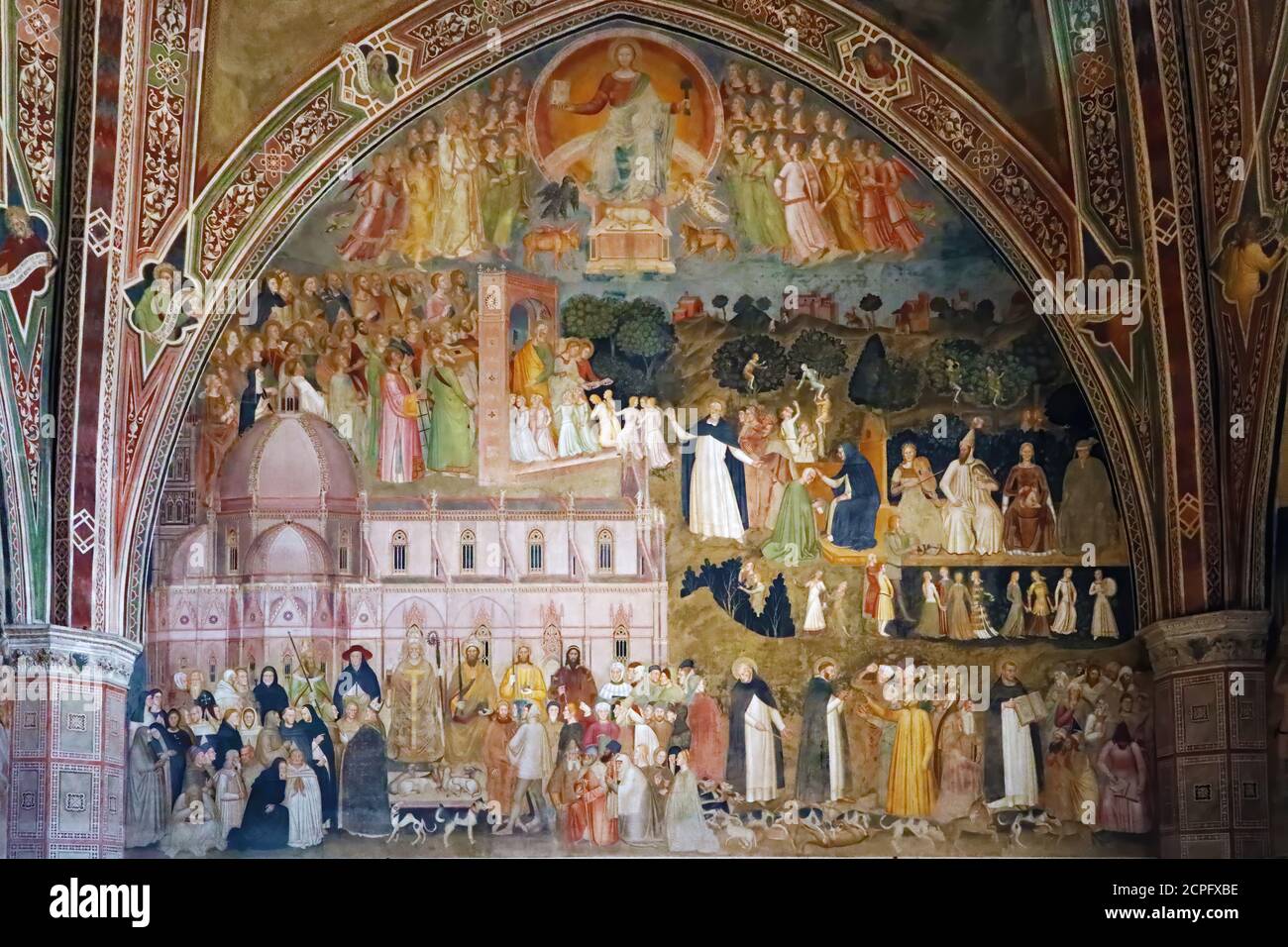 Allégorie de l'Eglise active et triomphante et de l'ordre dominicain, S. Maria Novella, Florence Banque D'Images