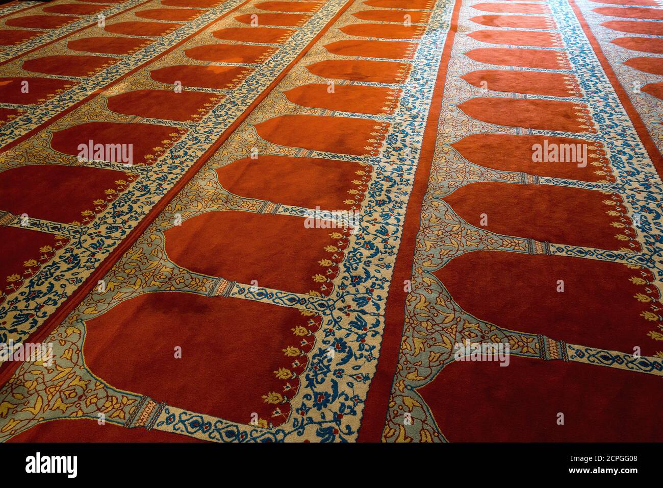 Tapis de prière, mosquée, Islam Banque D'Images