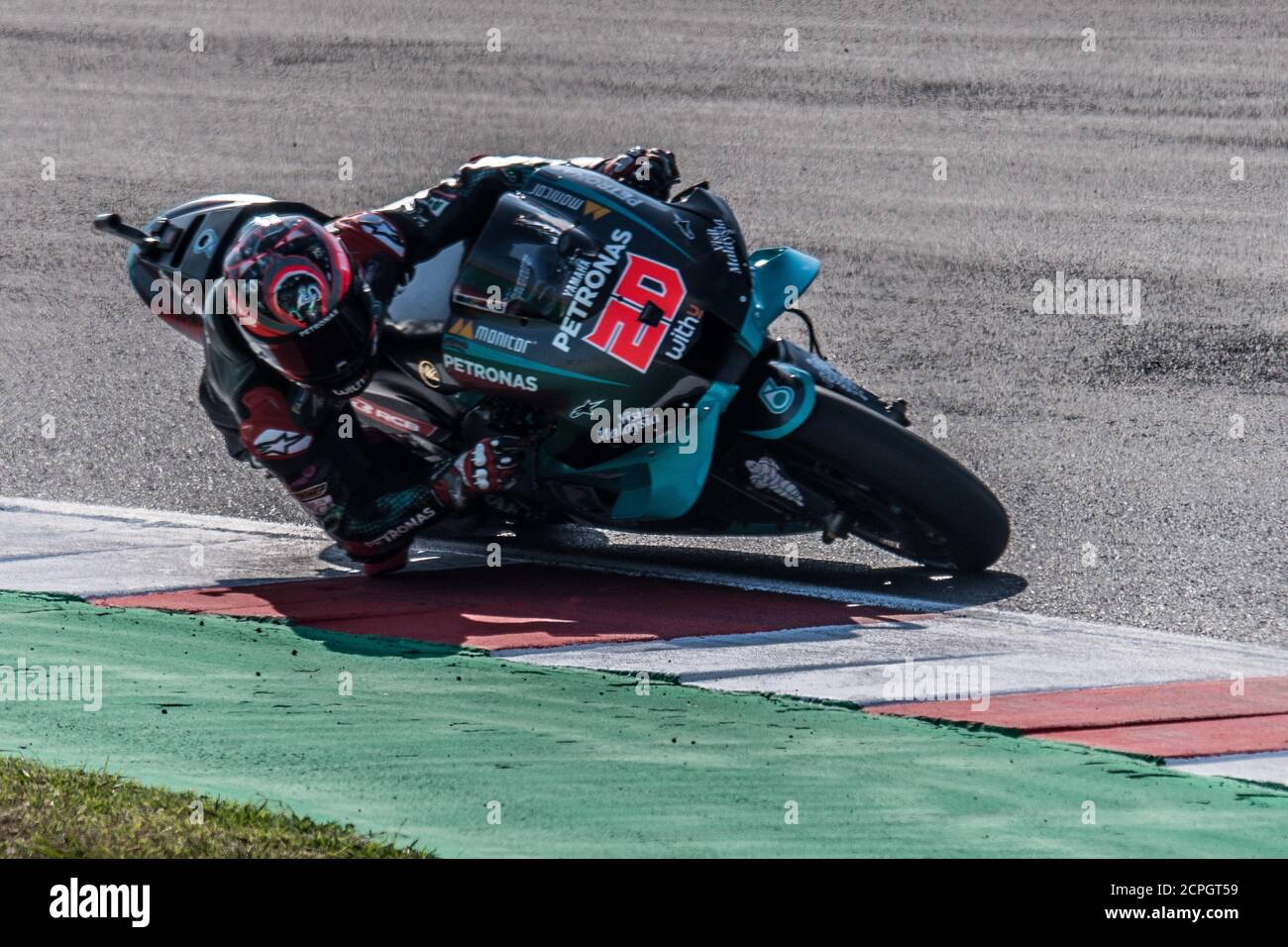 Rimini, Italie. 19 septembre 2020. Misano Marco Simoncelli World circuit, misano adriatico (rn), Italie. 19 septembre 2020. FABIO QUARTARRARO - PETRONAS YAMAHA SRT lors du Grand Prix de Saint-Marin et Riviera di Rimini - Free pratique 3, Championnat du monde MotoGP - Credit: LM/Alessio Marini/Alamy Live News Banque D'Images