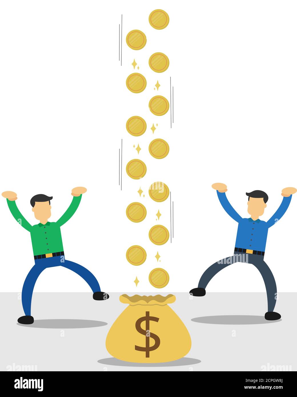 Illustration de la conception vectorielle d'un homme d'affaires gagnant de l'argent Illustration de Vecteur