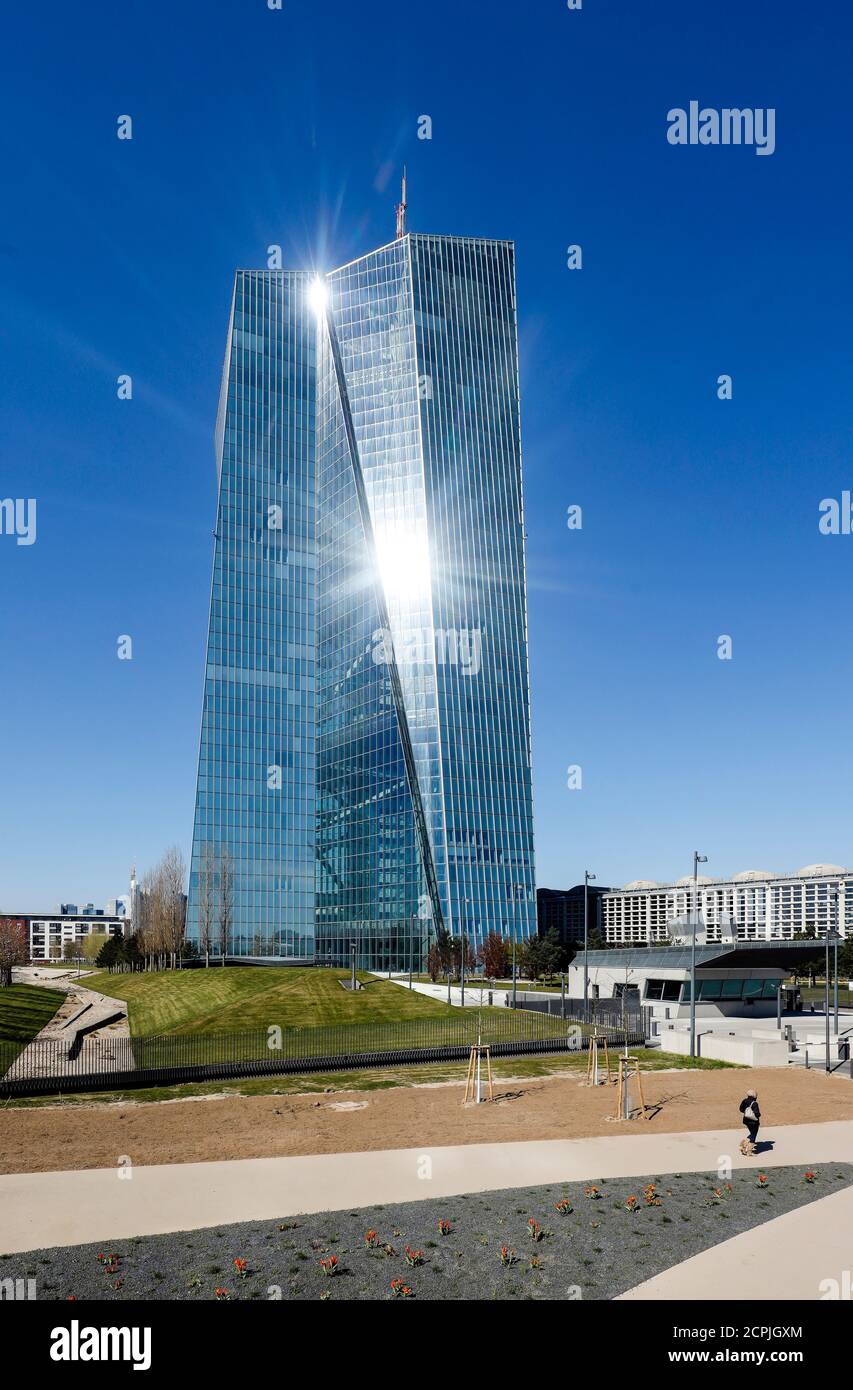 BCE Banque centrale européenne, Francfort-sur-le-Main, Hesse, Allemagne Banque D'Images