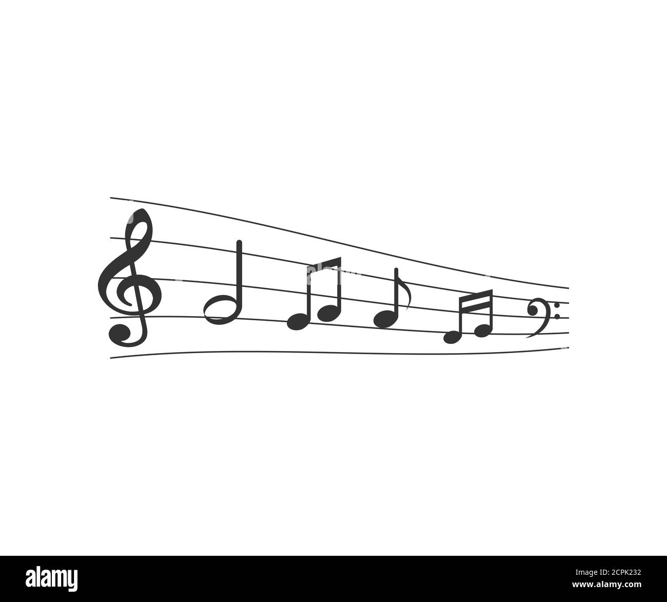 Icône Audio, note de musique, notes. Illustration vectorielle, conception plate. Illustration de Vecteur