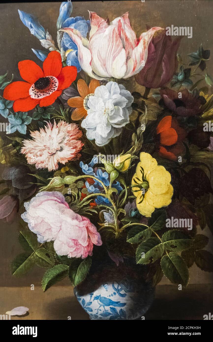 Fleur Still Life peinture intitulée «fleurs dans un vase de WAN-Li de porcelaine» par Osaias Beert l'aîné en date de 1615 Banque D'Images