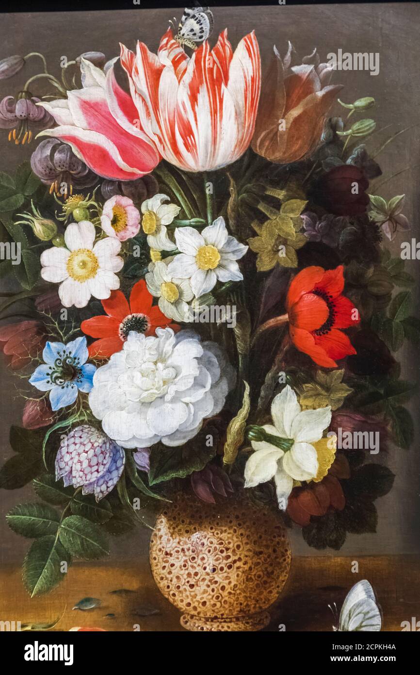 Fleur Still Life peinture intitulée «fleurs dans un vase de Serpentine» par Osaias Beert l'aîné en date de 1615 Banque D'Images