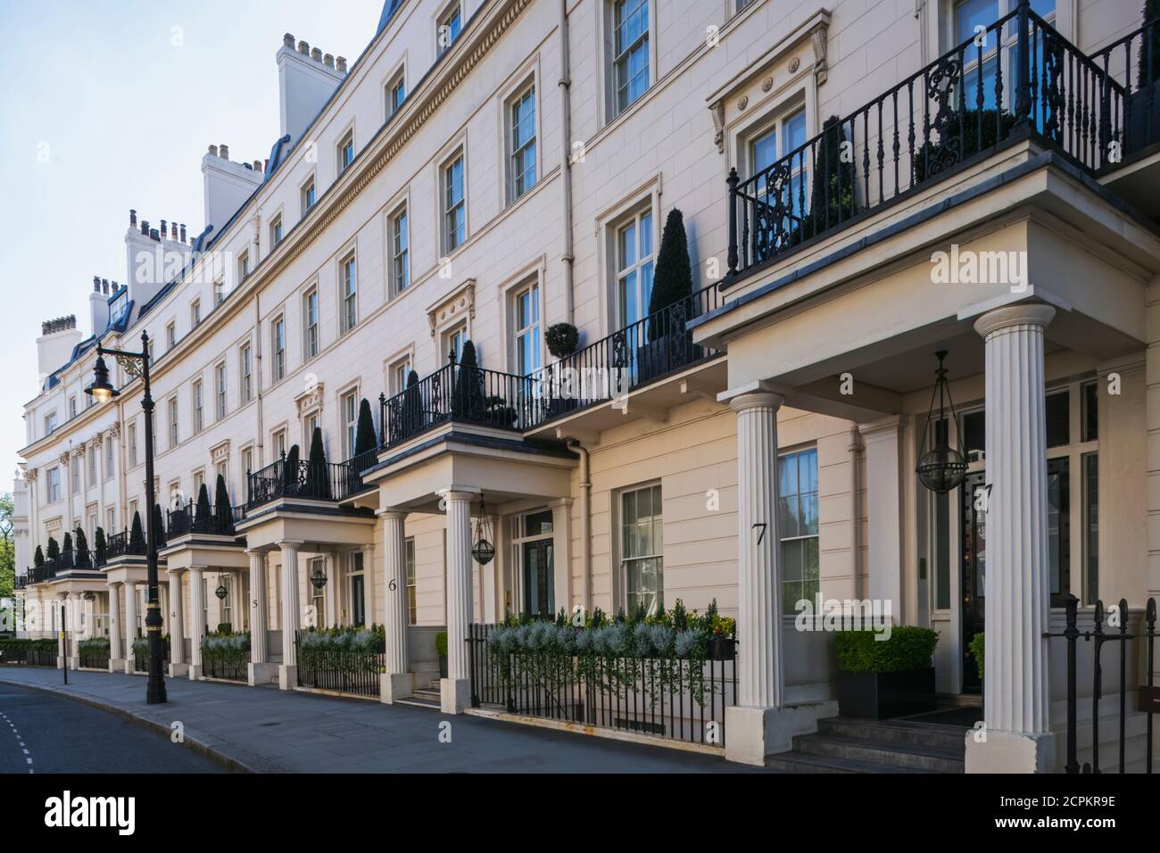 Angleterre, Londres, Westminster, Kensington et Chelsea, Belgravia, Grosvenor Crescent, habitation Banque D'Images