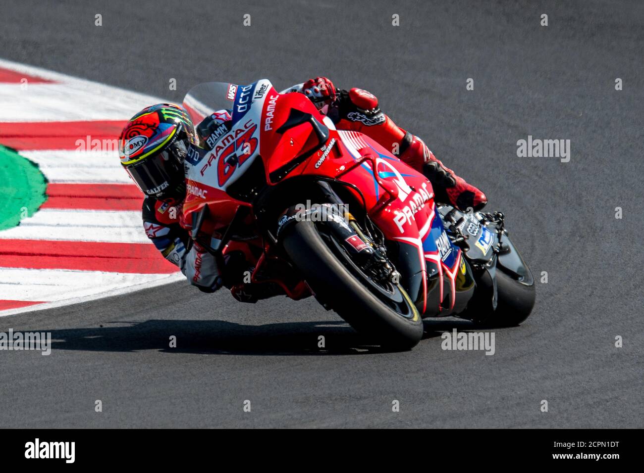 Misano Marco Simoncelli World circuit, misano adriatico, Italie, 19 septembre 2020, FRANCESCO BAGNAIA - PRAMAC COURSE pendant le Grand Prix de Saint-Marin et Riviera di Rimini - pratique libre 4 et Q, MotoGP World Championship - Credit: LM/Alessio Marini/Alamy Live News Banque D'Images