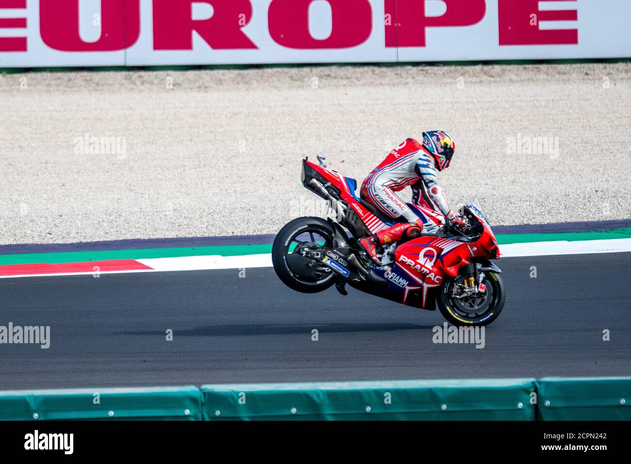 Misano Marco Simoncelli World circuit, misano adriatico, Italie, 19 septembre 2020, JACK MILLER - course PRAMAC pendant le Grand Prix de Saint-Marin et Riviera di Rimini - pratique libre 4 et Q, Championnat du monde MotoGP - Credit: LM/Alessio Marini/Alay Live News Banque D'Images