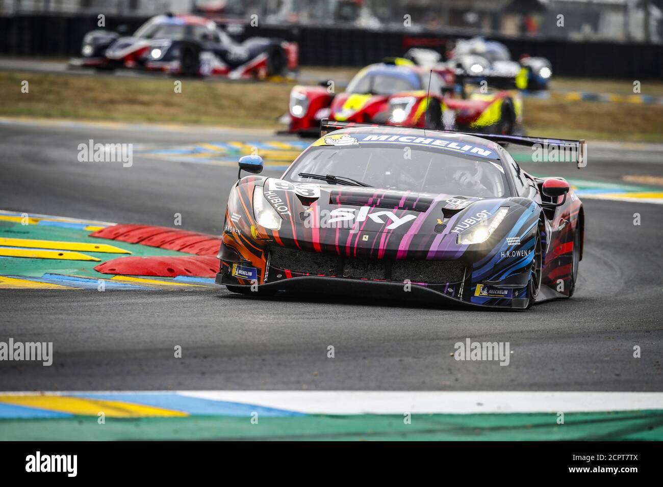 Le Mans, France. 19 septembre 2020. 93 Froggatt Christopher (gbr), hui Jonathan (hkg), Sky Tempesta Racing, Ferrari 488 GT3, action pendant la route 2020 vers le Mans, 4e tour de la coupe Michelin le Mans 2020 sur le circuit des 24 heures du Mans, du 18 au 19 septembre 2020 au Mans, France - photo Xavi Bonilla / DPPI crédit: LM/DPPI/Xavi Bonilla/Alamy Live News Banque D'Images