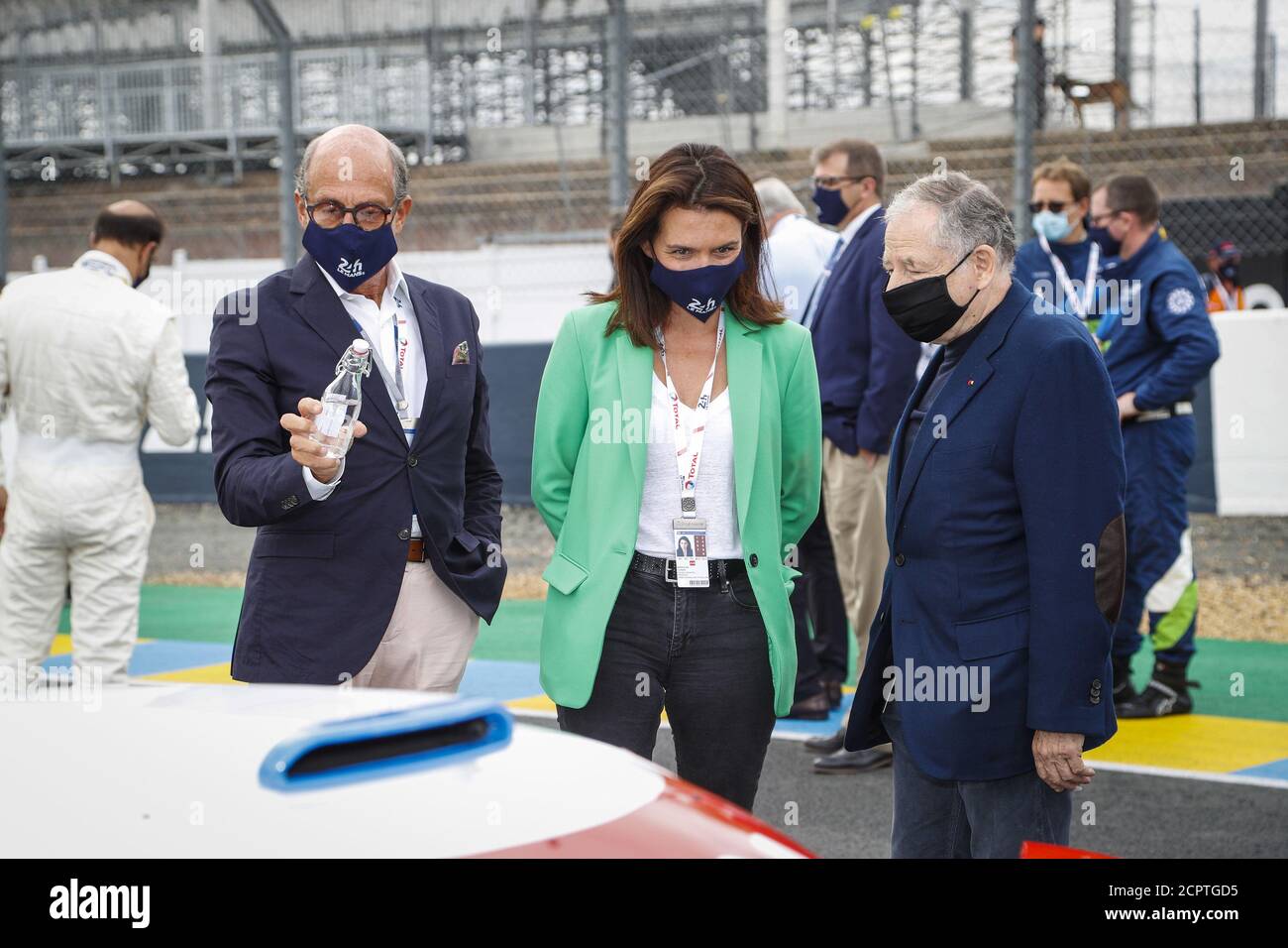 Le Mans, France. 19 septembre 2020. Richard mille, Christelle Morancais et  Jean Todt pendant les 2020 24 heures du Mans, 7e tour du Championnat du  monde d'Endurance 2019-20 de la FIA sur