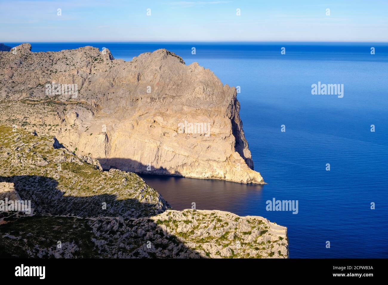 Mirador es Colomer et Punta de la Salada, vue de Talaia díAlbercutx, péninsule de Formentor, près de PollenÁa, Majorque, Iles Baléares, Espagne Banque D'Images