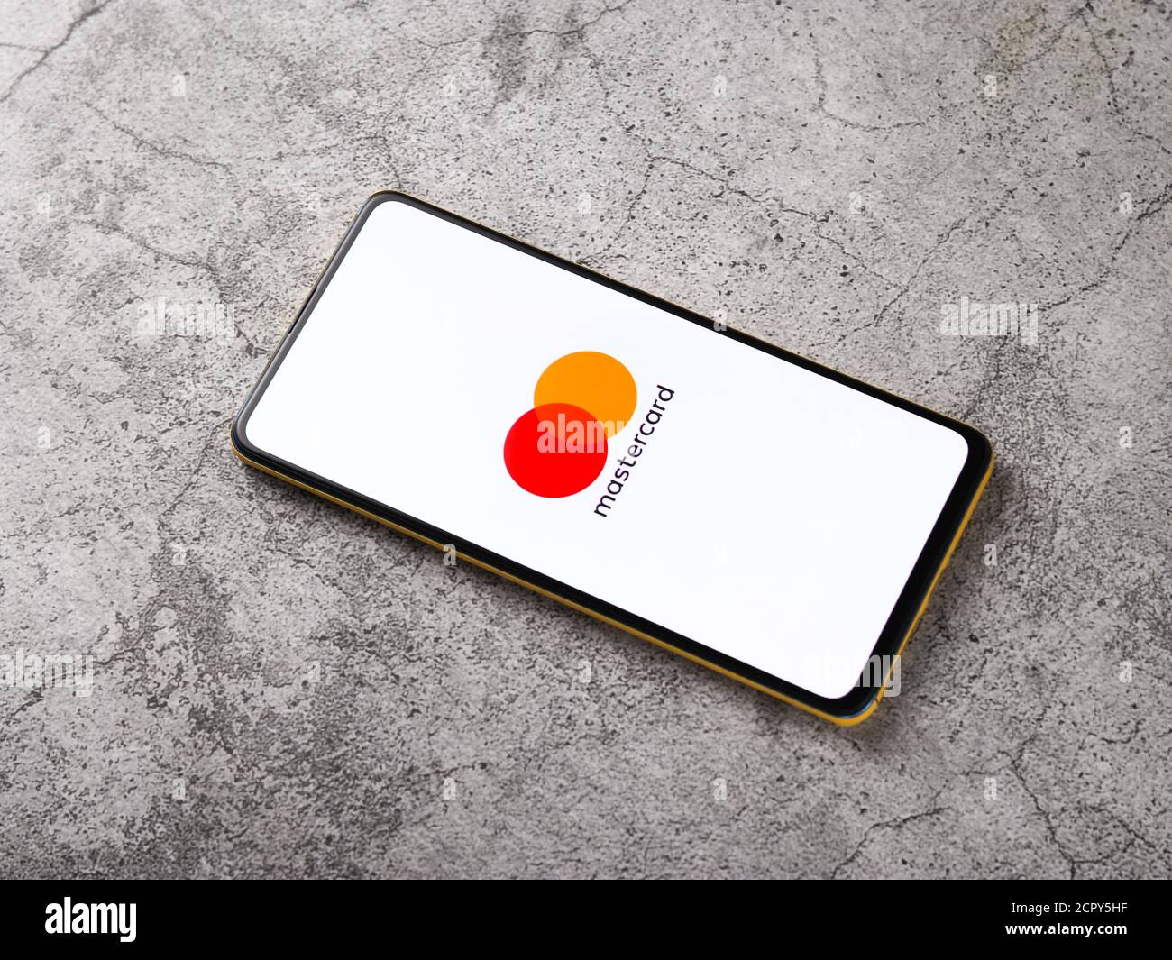 Assam, inde - 18 septembre 2020 : logo Mastercard sur l'écran du téléphone image de stock. Banque D'Images