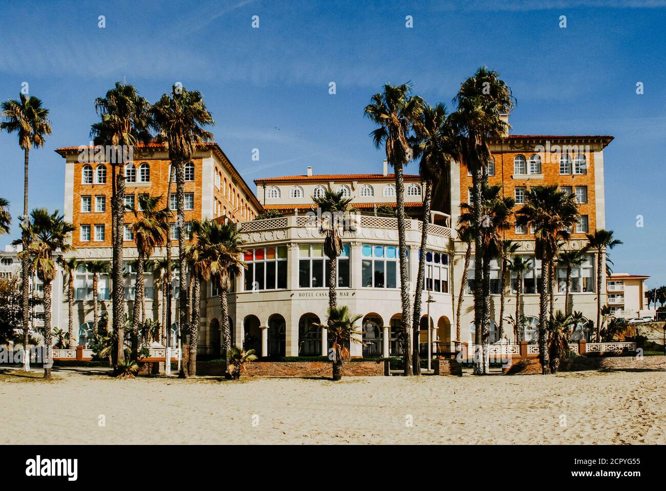 Etats-Unis, Californie, Los Angeles, façade de l'Hôtel Casa del Mar, a été utilisé comme emplacement pour la série télévisée "Private Practice" Banque D'Images