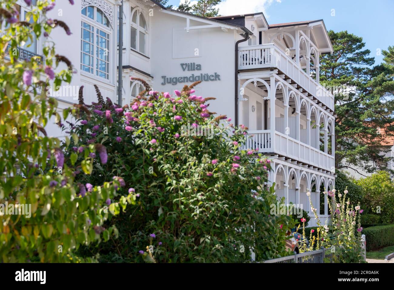 Allemagne, Mecklembourg-Poméranie occidentale, île de Ruegen, Binz, Villa Jugendglück Banque D'Images