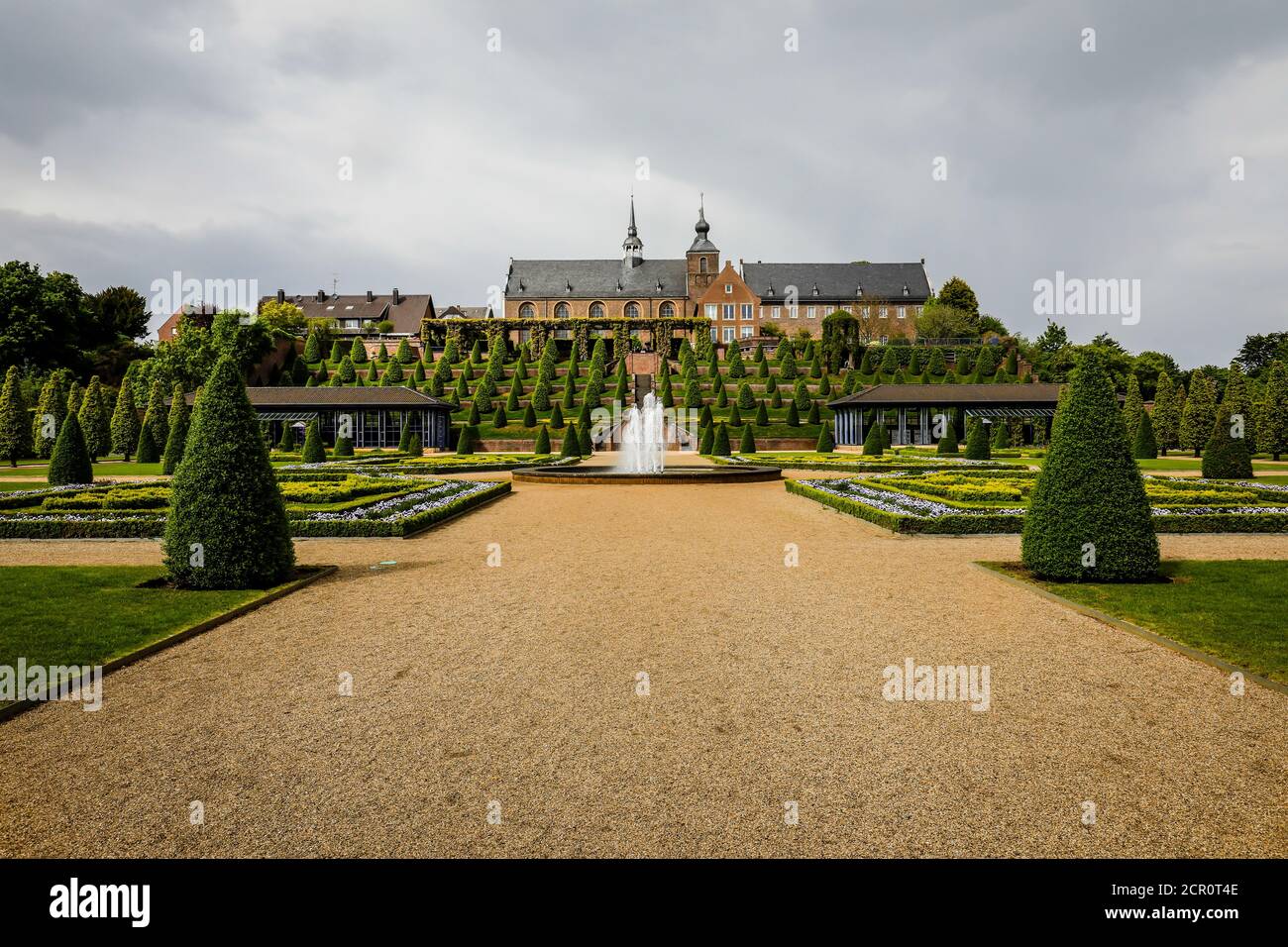 Jardin en terrasse Kloster Kamp, Kamp-Lintfort, Basse-Rhin, Rhénanie-du-Nord-Westphalie, Allemagne Banque D'Images