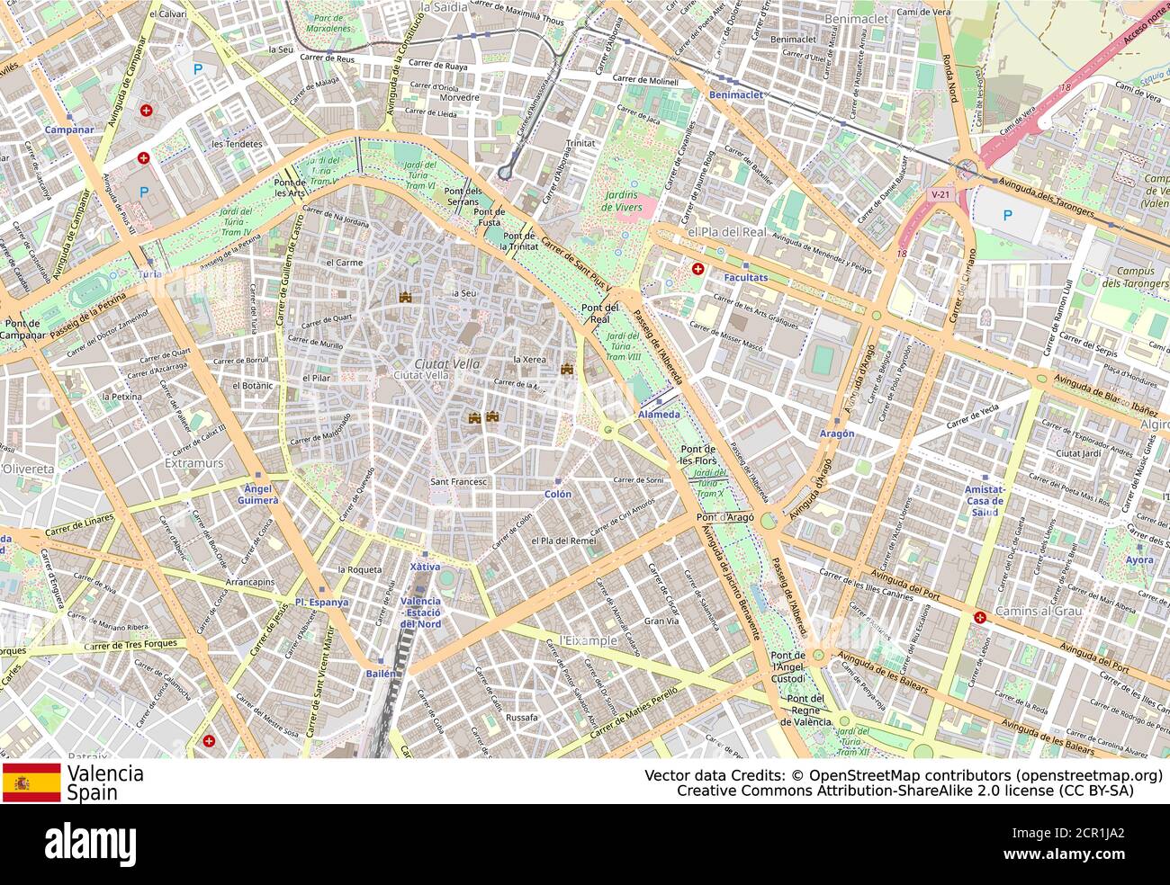 Valence Province De Valence Espagne Image Vectorielle Stock Alamy