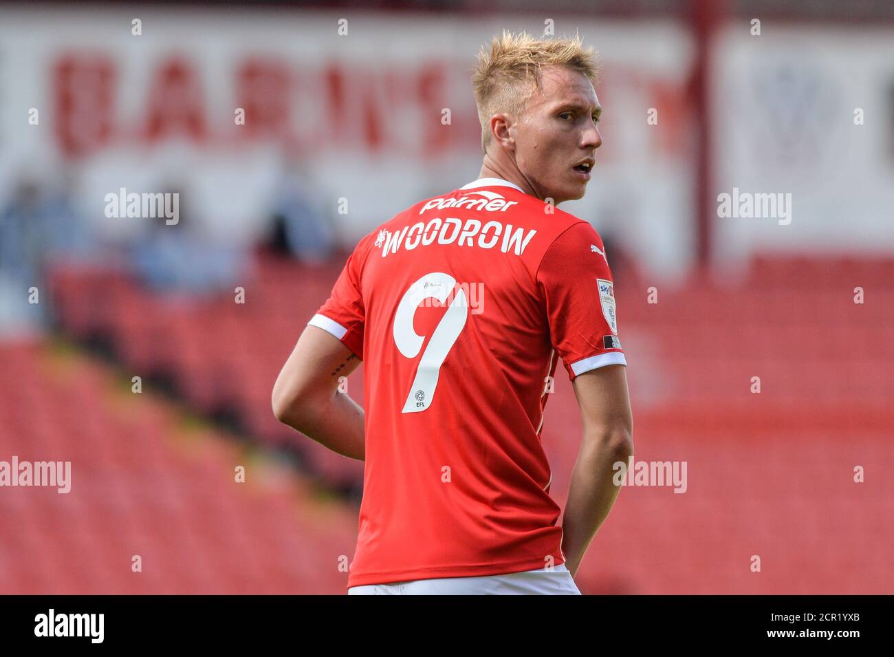 Cauley Woodrow (9) de Barnsley FC Banque D'Images